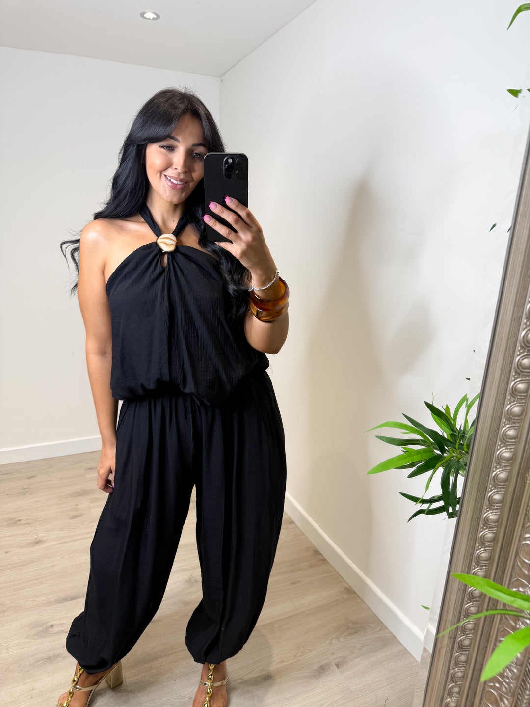 Halter Neck Top - Black