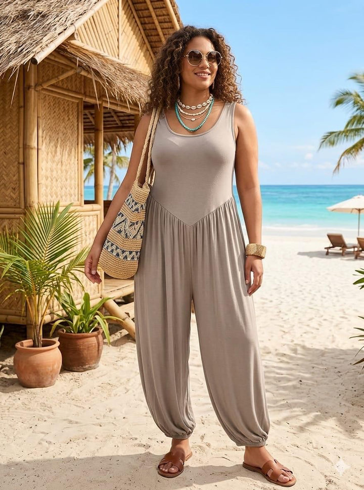 Capri Jumpsuit - Mocha