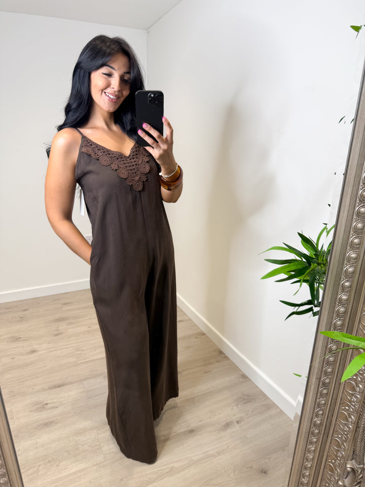 Cleo Jumpsuit - Chocolate