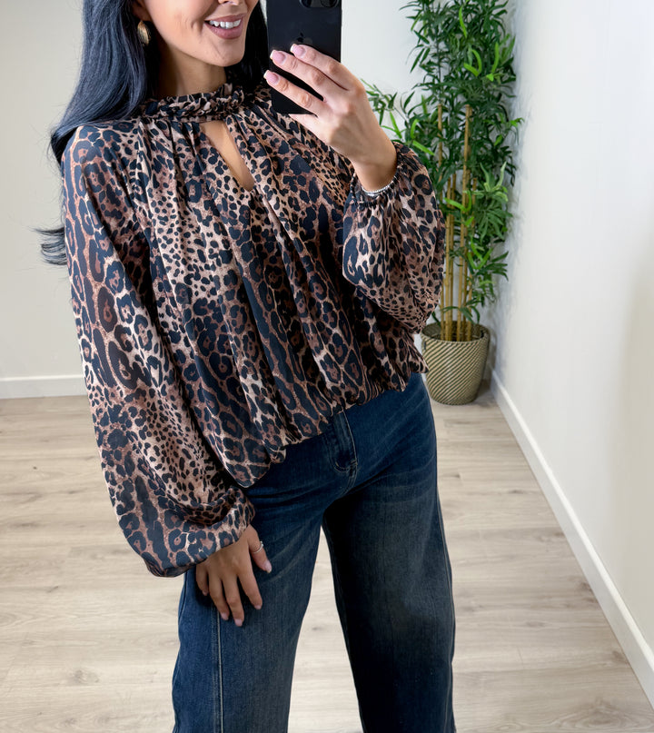 Polly Leopard Top