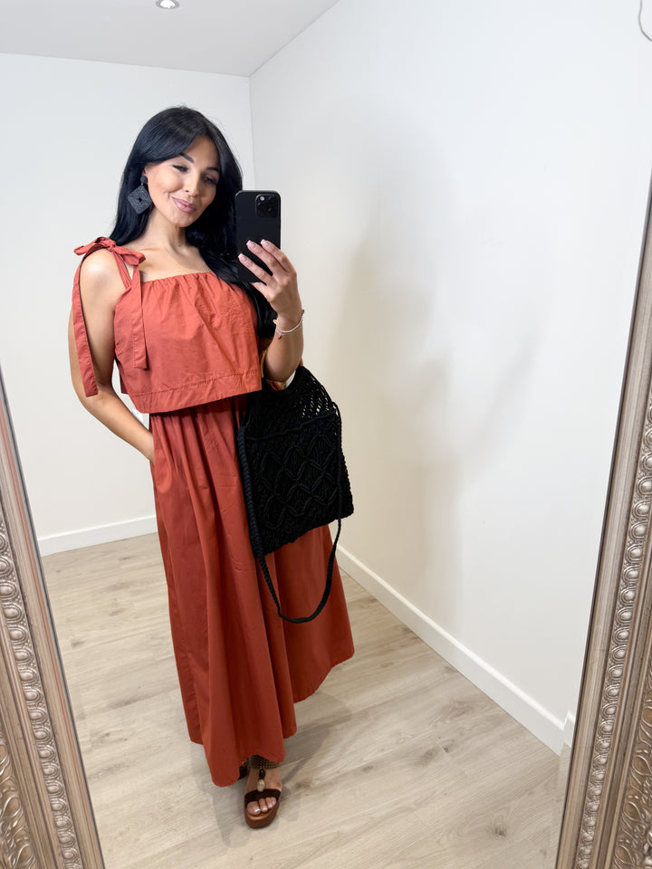 Delilah Dress - Burnt Orange
