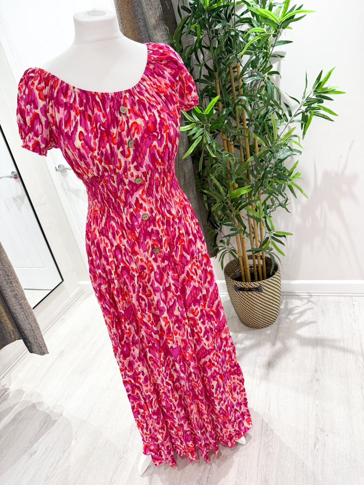 Confetti Maxi Dress - Pink