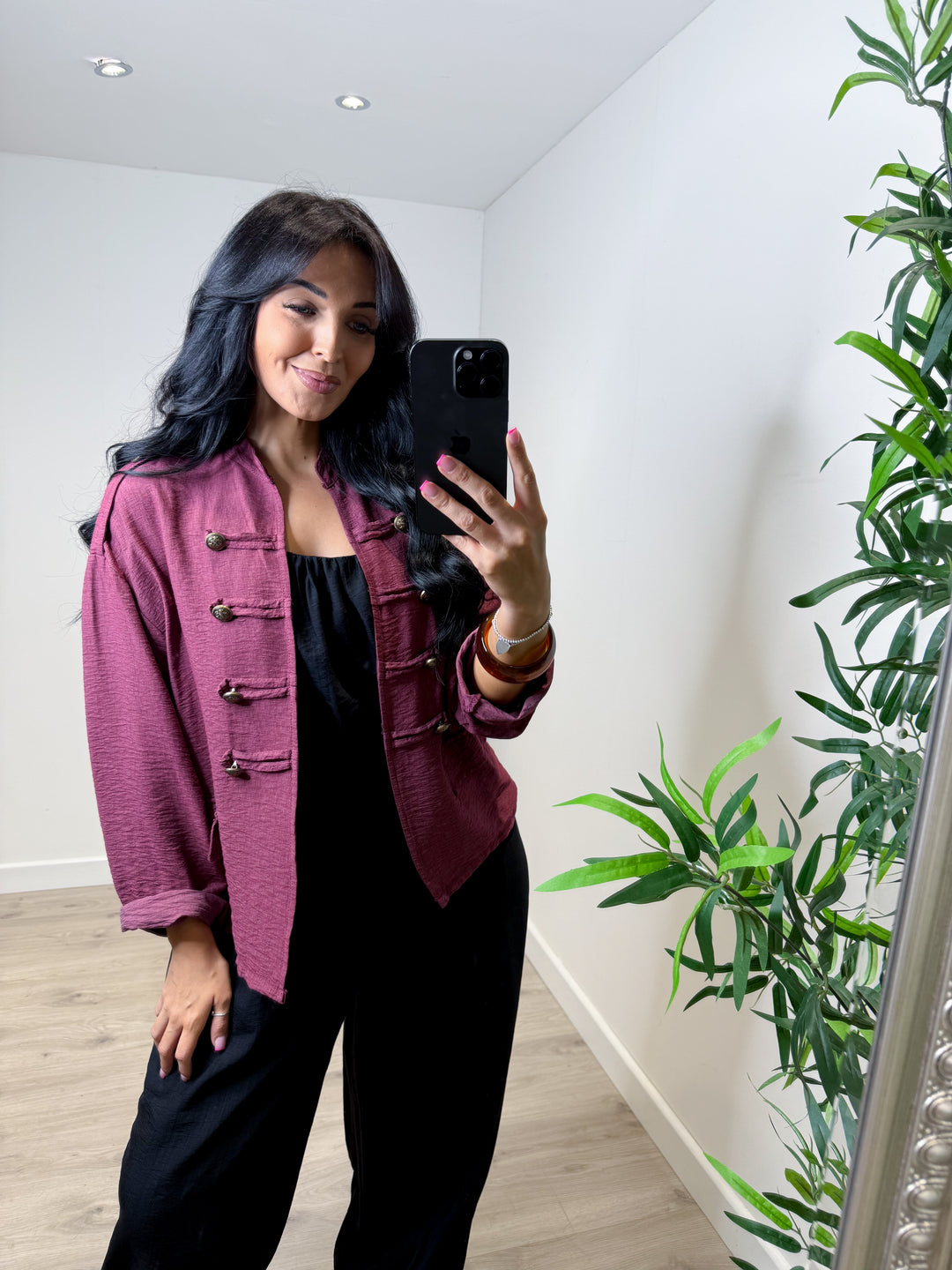 Lightweight Military Jacket - Wine