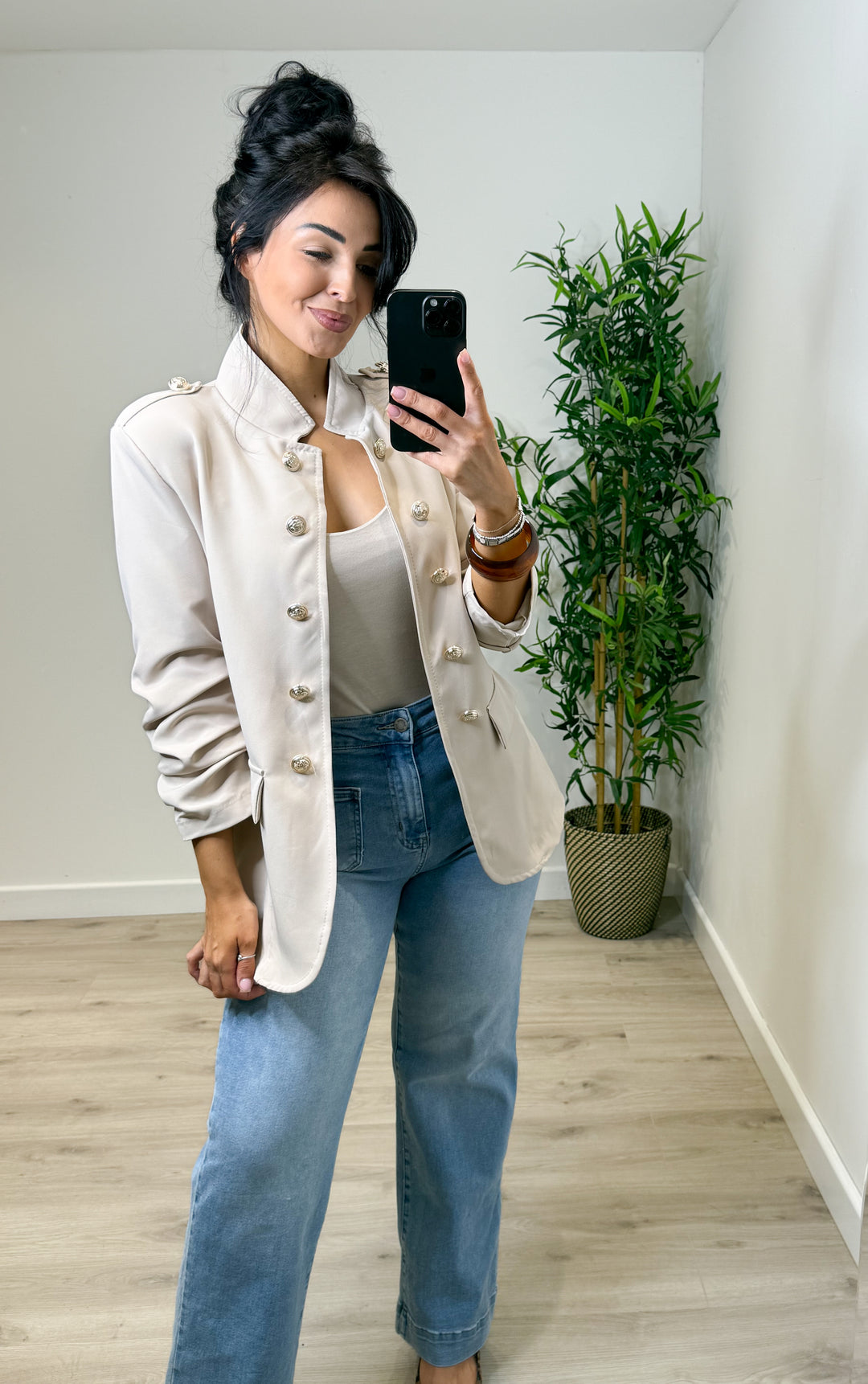 Military Blazer - Beige