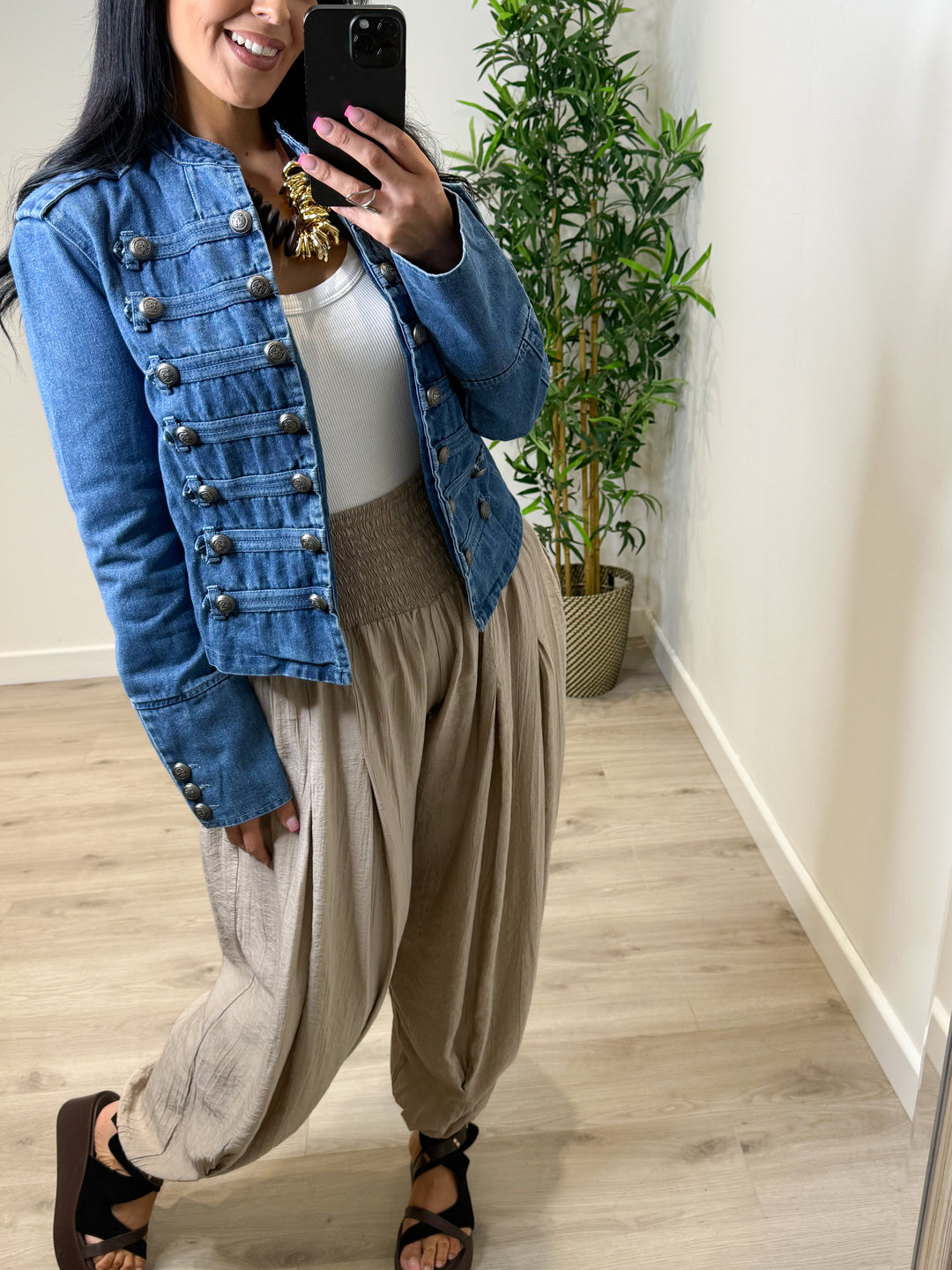 Denim Military Jacket