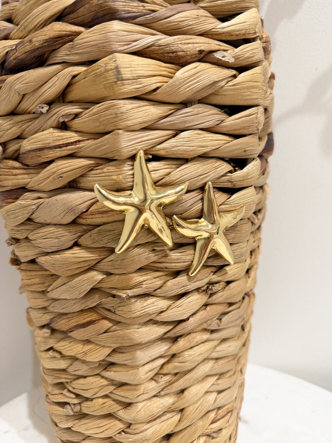 Large Starfish Earrings - Gold