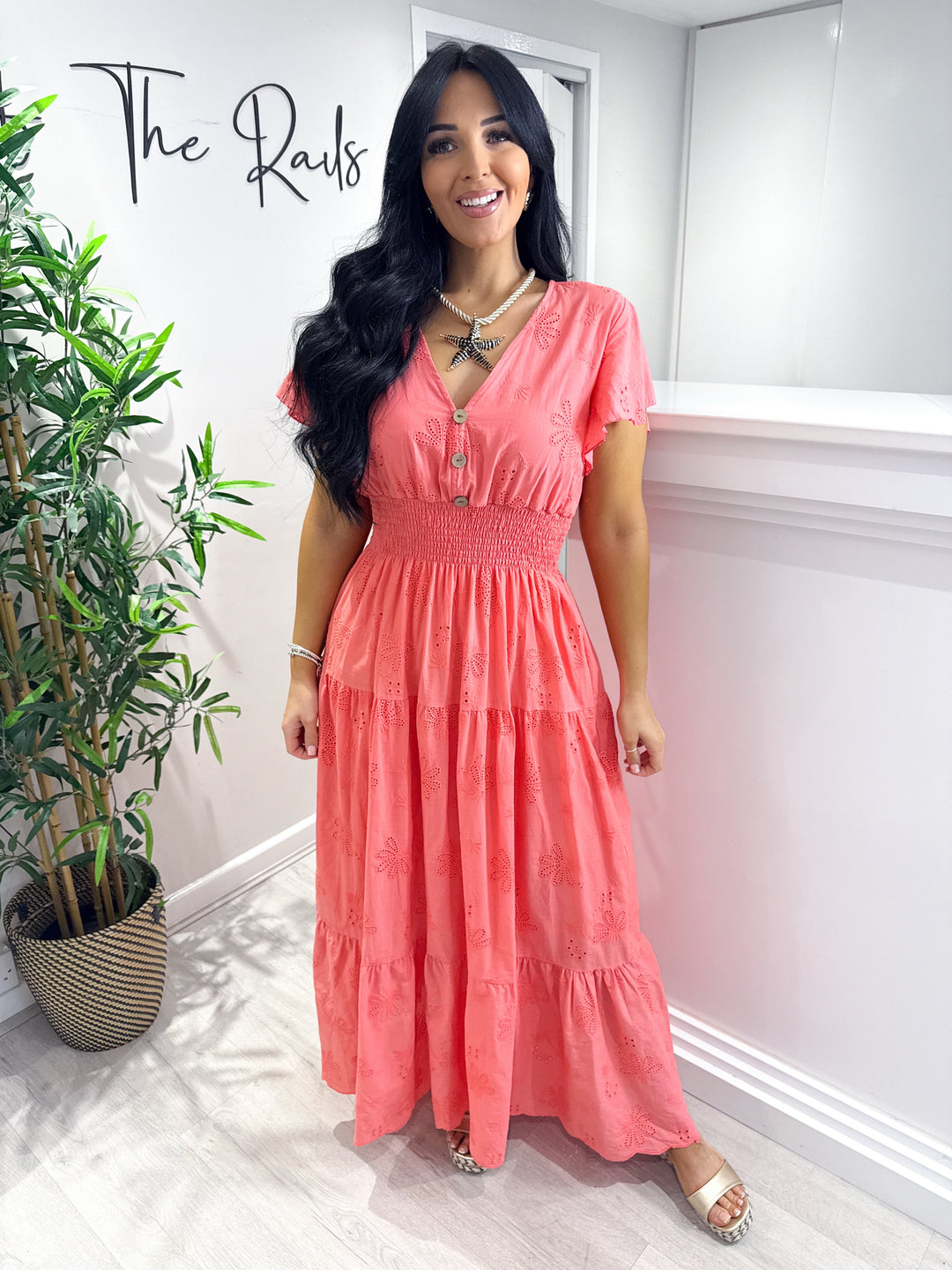 Elizabeth Maxi Dress - Coral