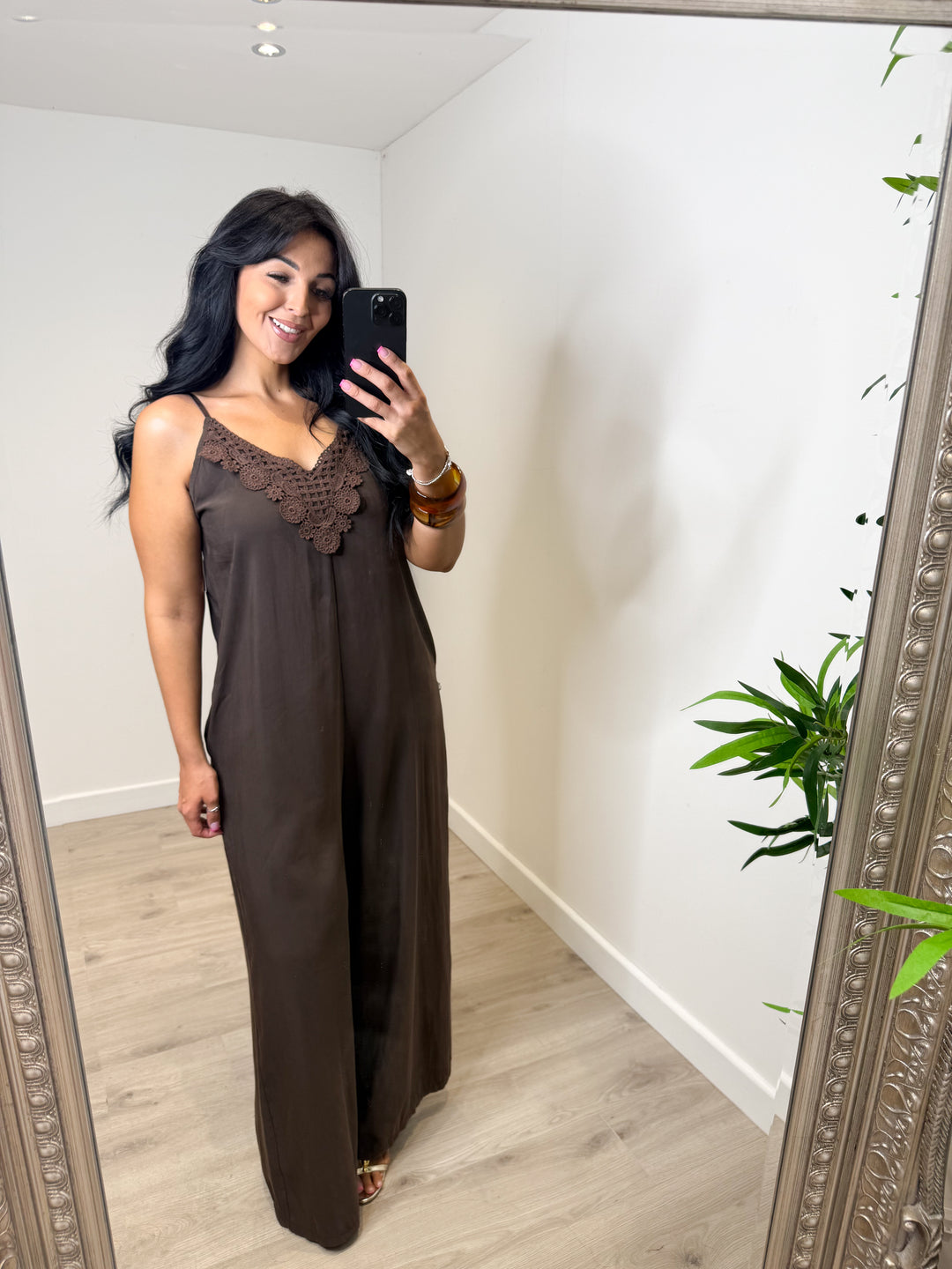 Cleo Jumpsuit - Chocolate