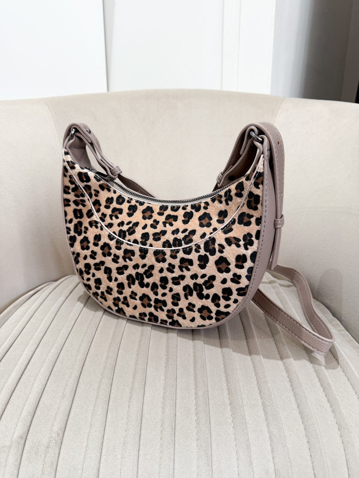 Leopard Boat Bag - Mocha