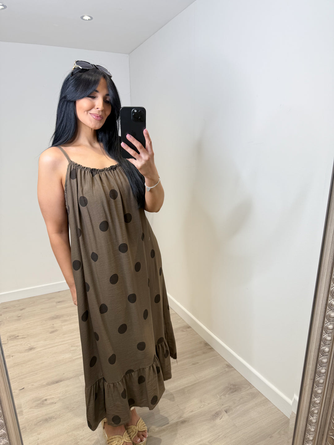 Spotty Sun Dress - Chocolate