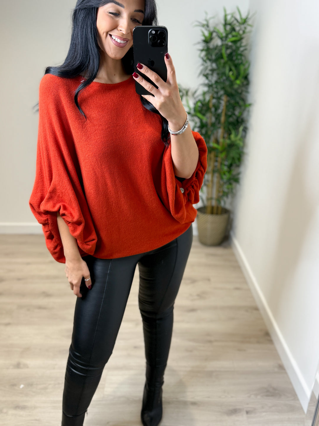 Oakley Knit Top - Burnt Orange