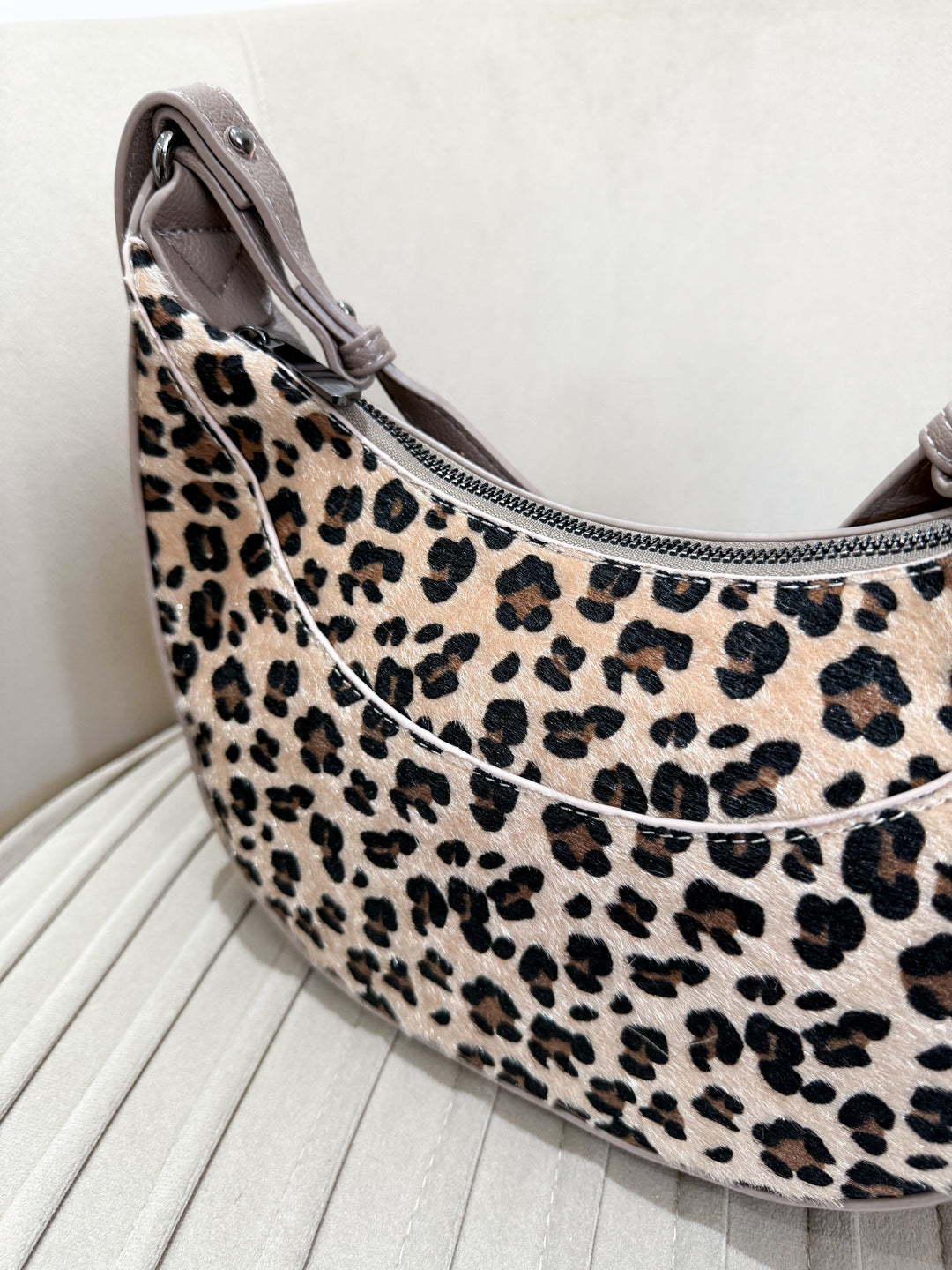 Leopard Boat Bag - Mocha