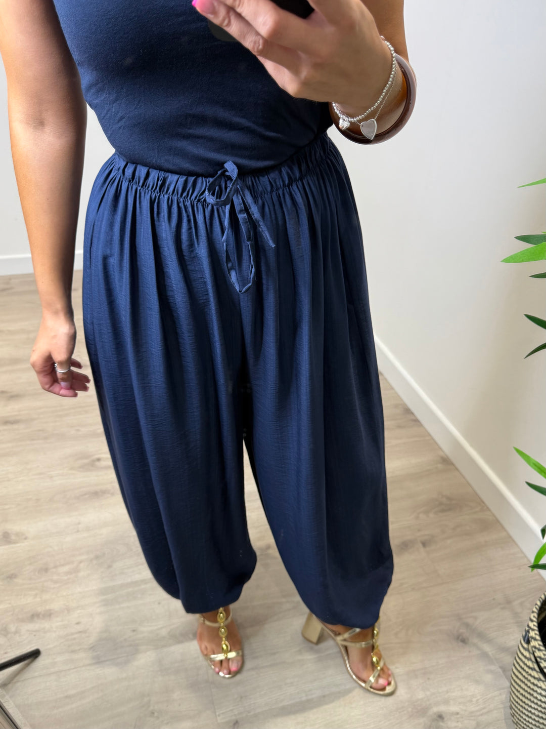 Nancy Balloon Trousers - Navy