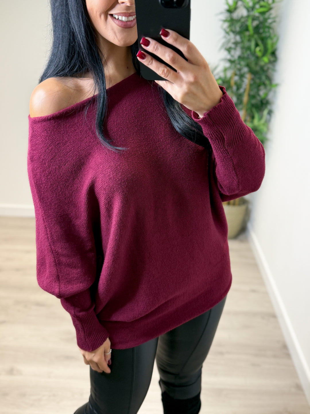 Maple Soft Knit Top - Berry