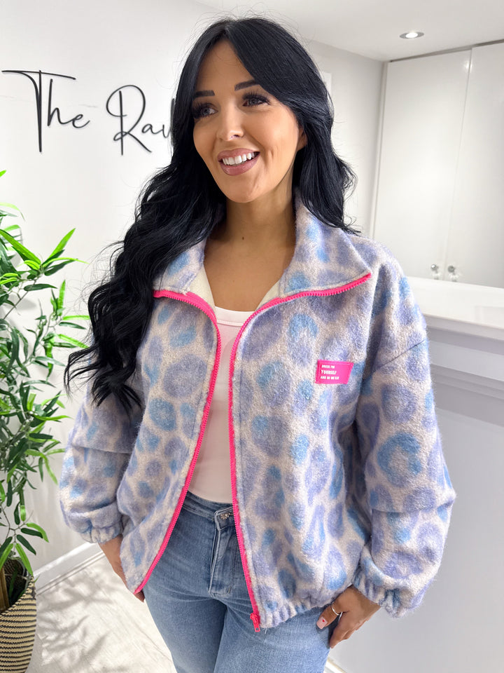 Lila Leopard Jacket - Blue