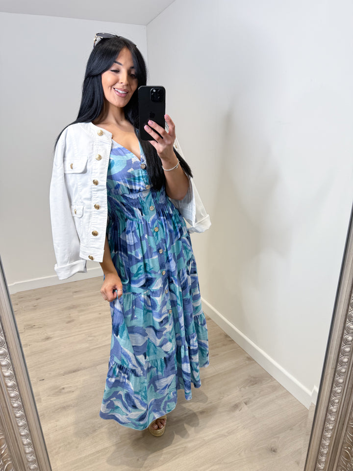 Aqua Maxi Dress
