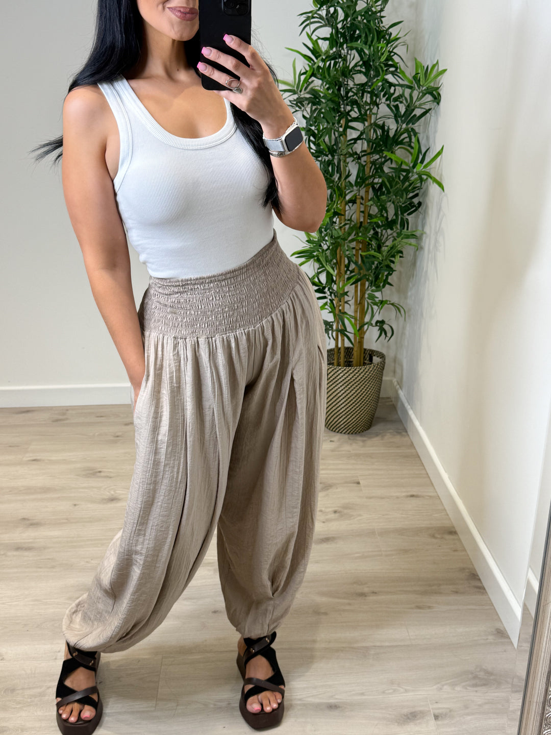 Estelle Balloon Trousers - Mocha