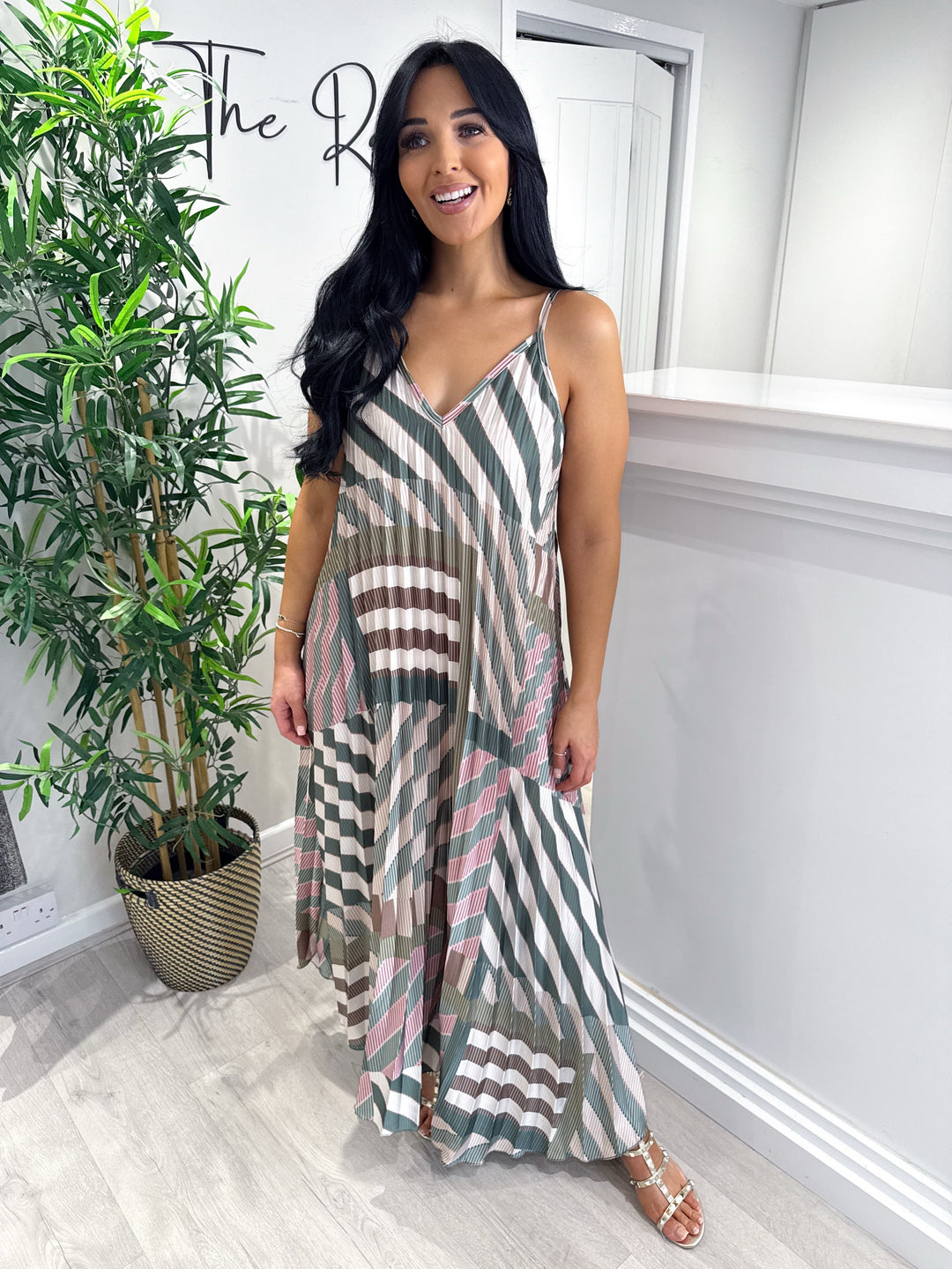 Harper Dress - Khaki Green