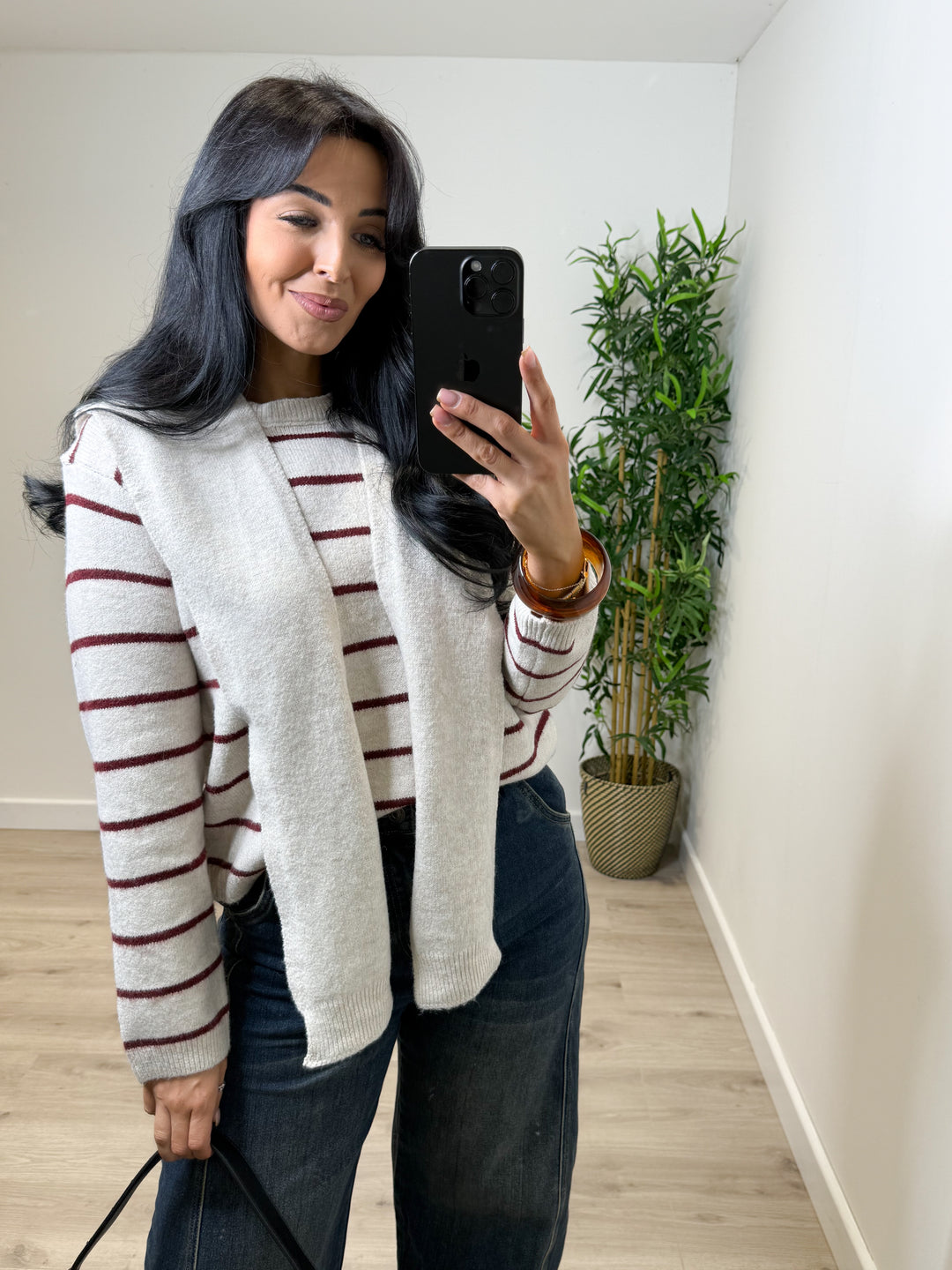 Sally Stripe Jumper - Red