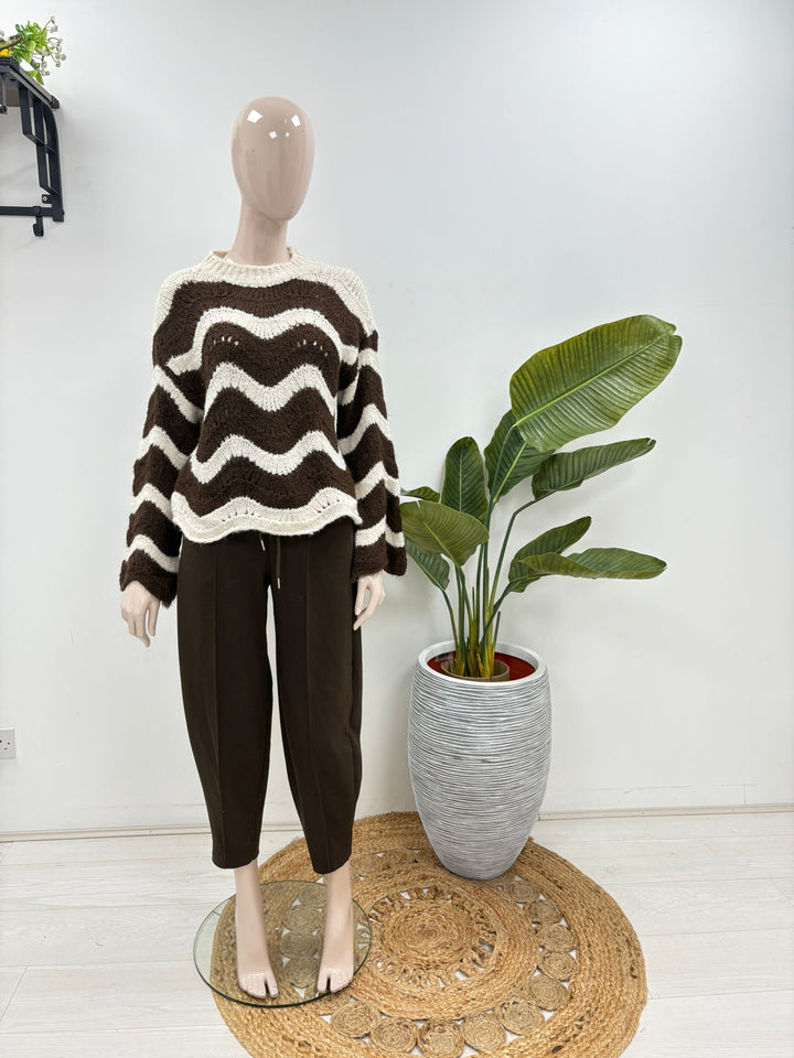 2 Tone Knit - Chocolate