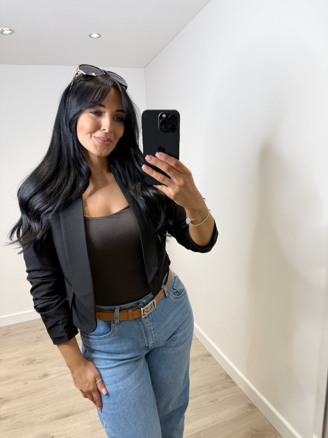 Black Cropped Blazer