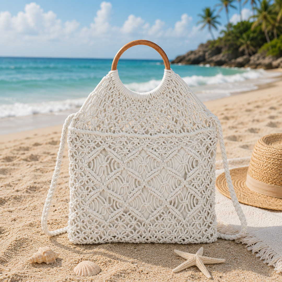 Mariah Beach Bag - White