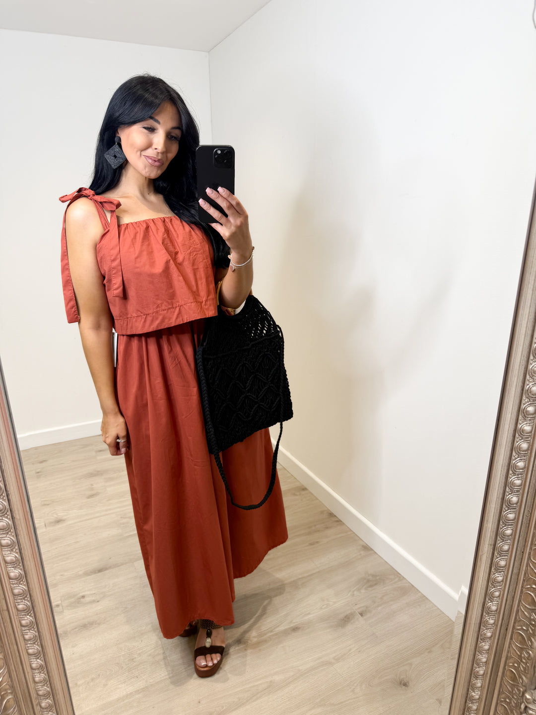 Delilah Dress - Burnt Orange