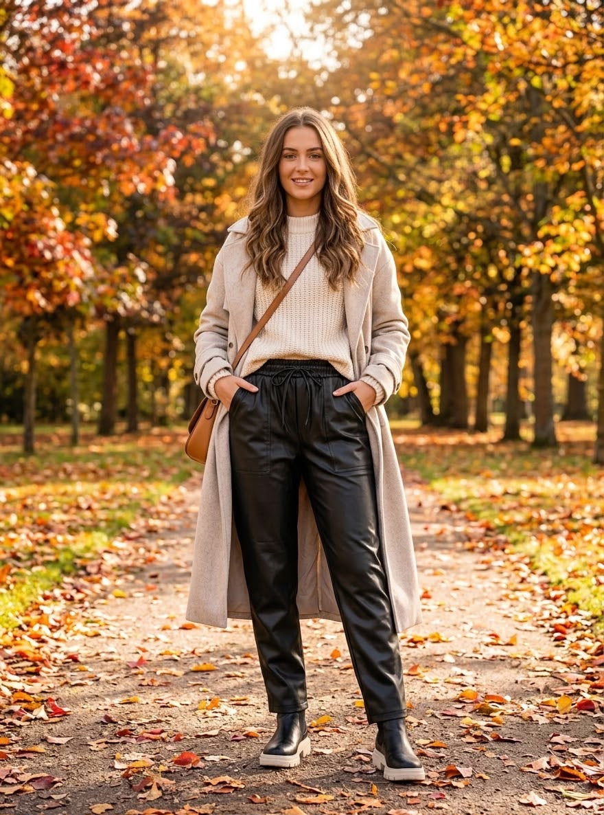 PU Jogger - Black