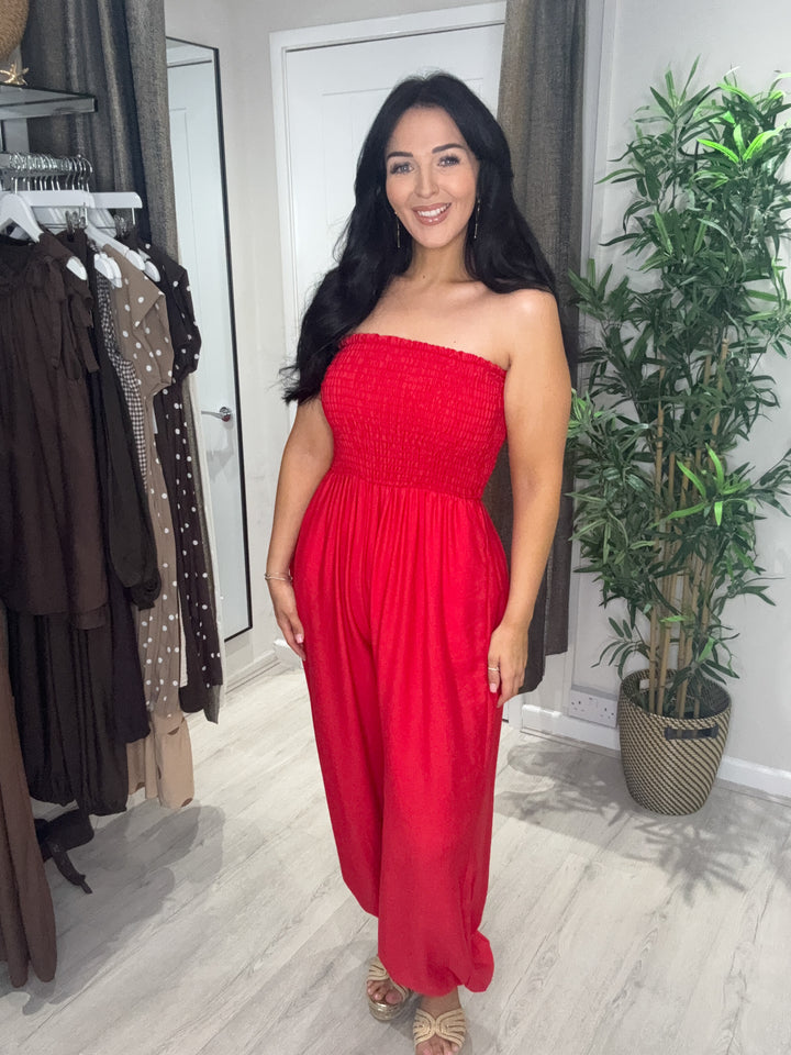 Evelyn Jumpsuit - Red