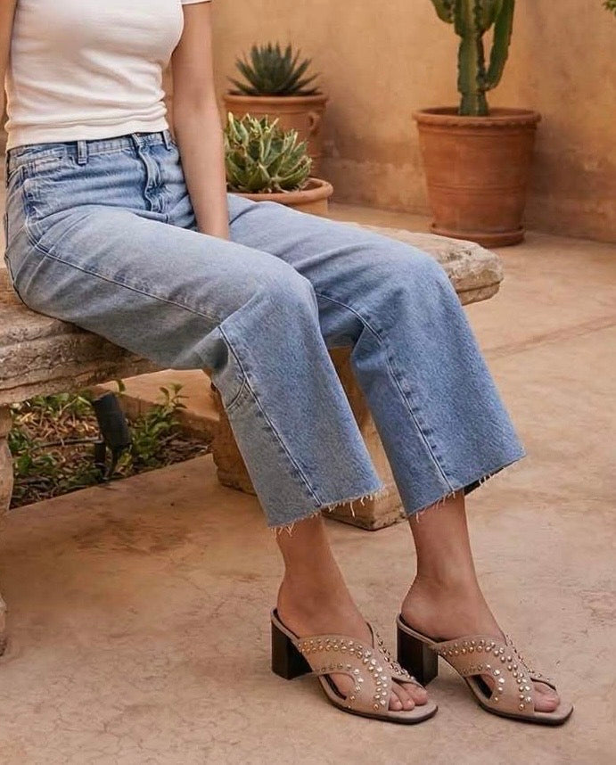 April Stud Sandals - Taupe