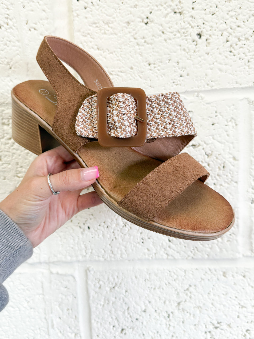 Tan Heel Sandals