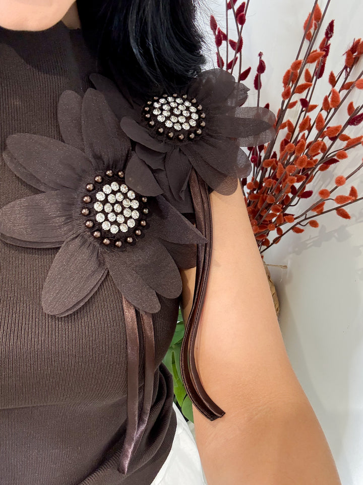 Petal Top - Chocolate