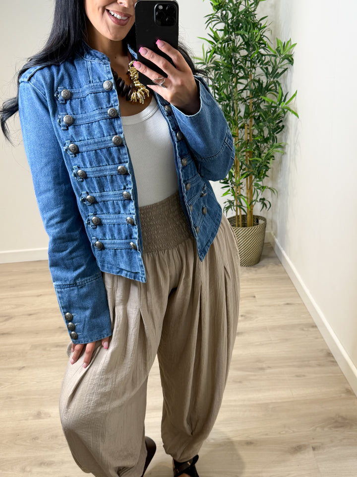 Denim Military Jacket