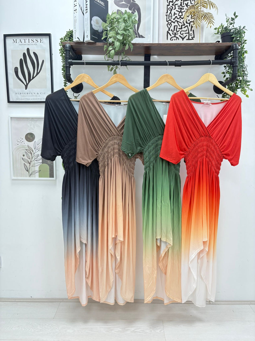 High Low Tye Dye Dress - Orange