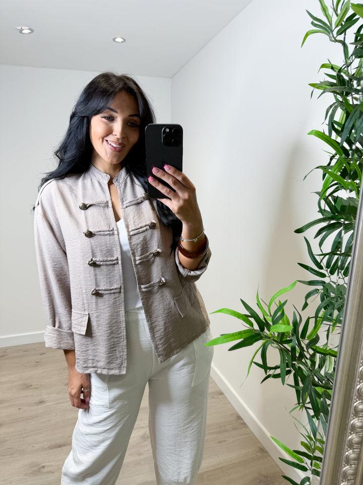 Lightweight Military Jacket - Mocha