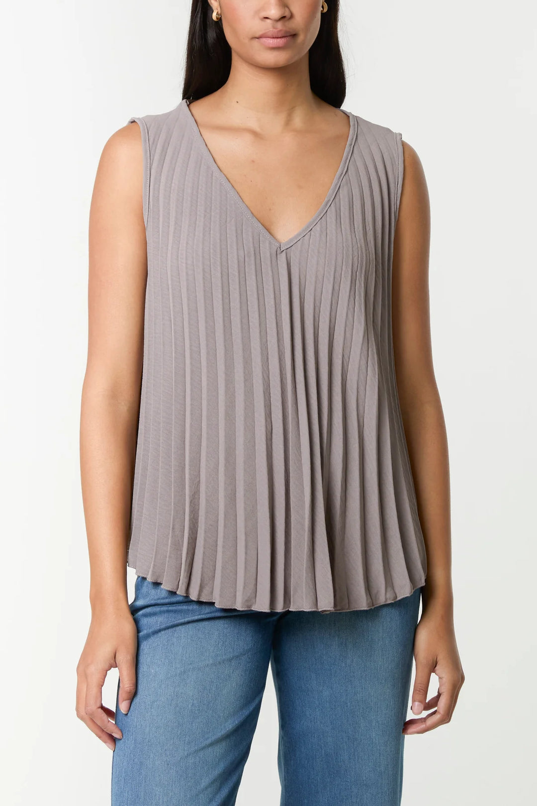 Plain Pleated Top