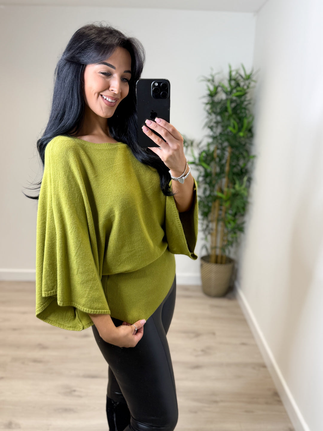 Julia Batwing Top - Lime