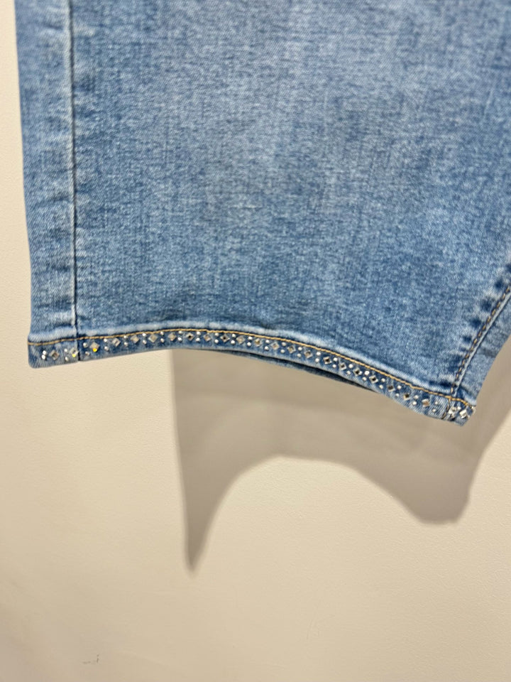G Smack Diamanté Trim Knee Length Shorts