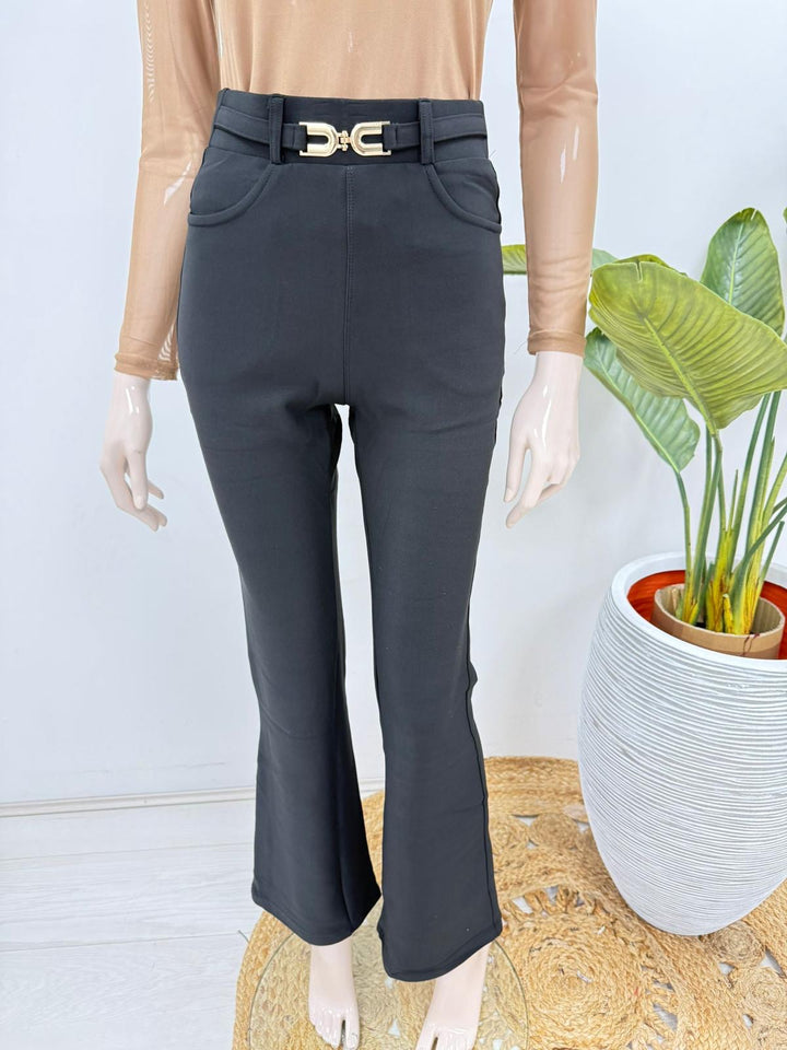 Flare Scuba Leggings - Black