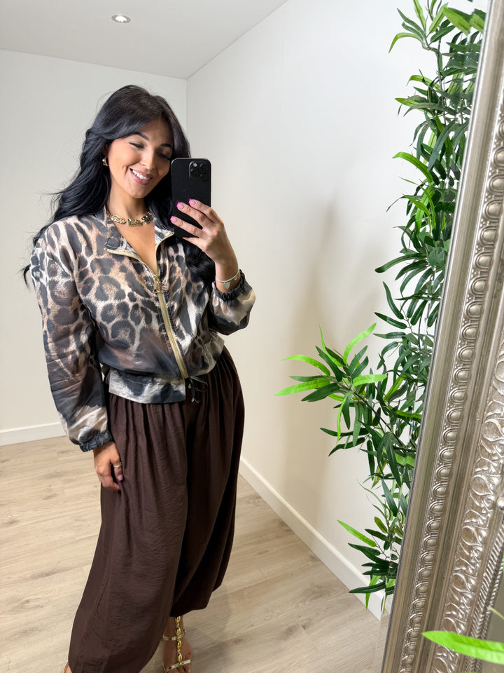 Leopard Bomber Jacket