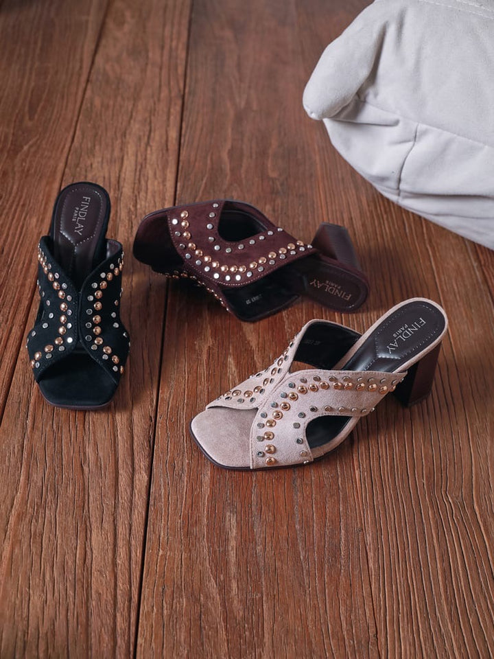 April Stud Sandals - Taupe