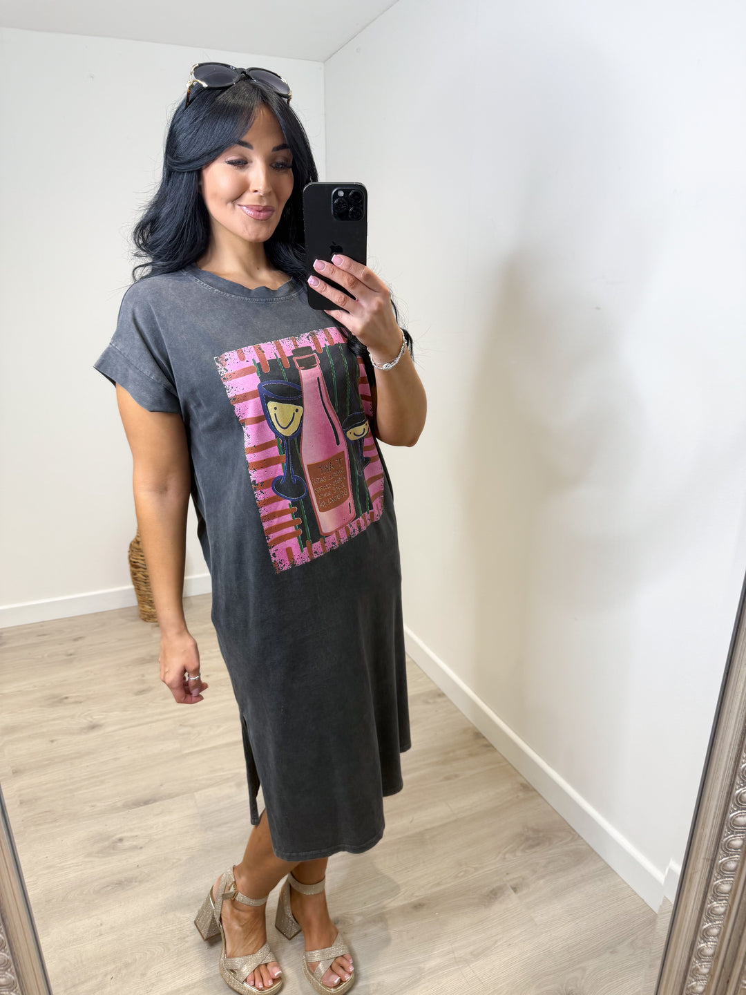 Washed Wine Dress