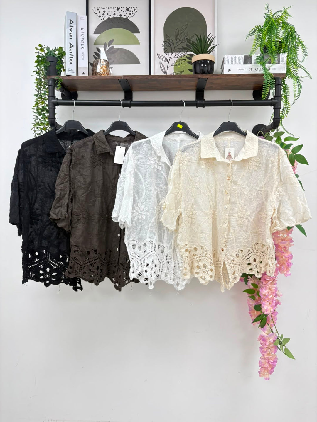 Crochet Shirt - Chocolate