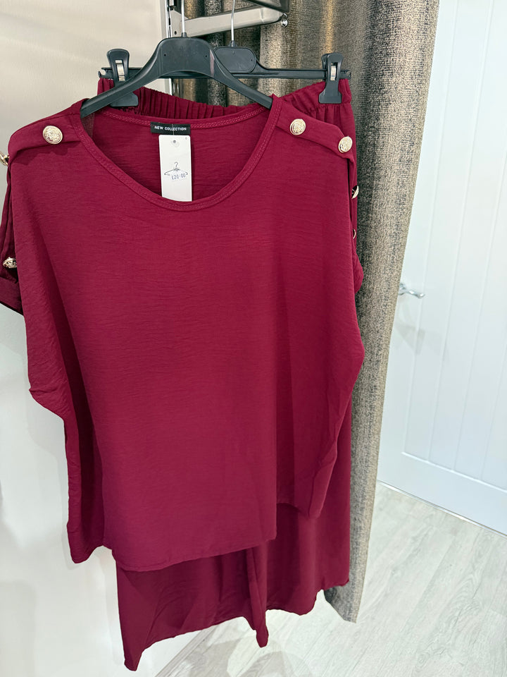 Celia 2 Piece - Wine