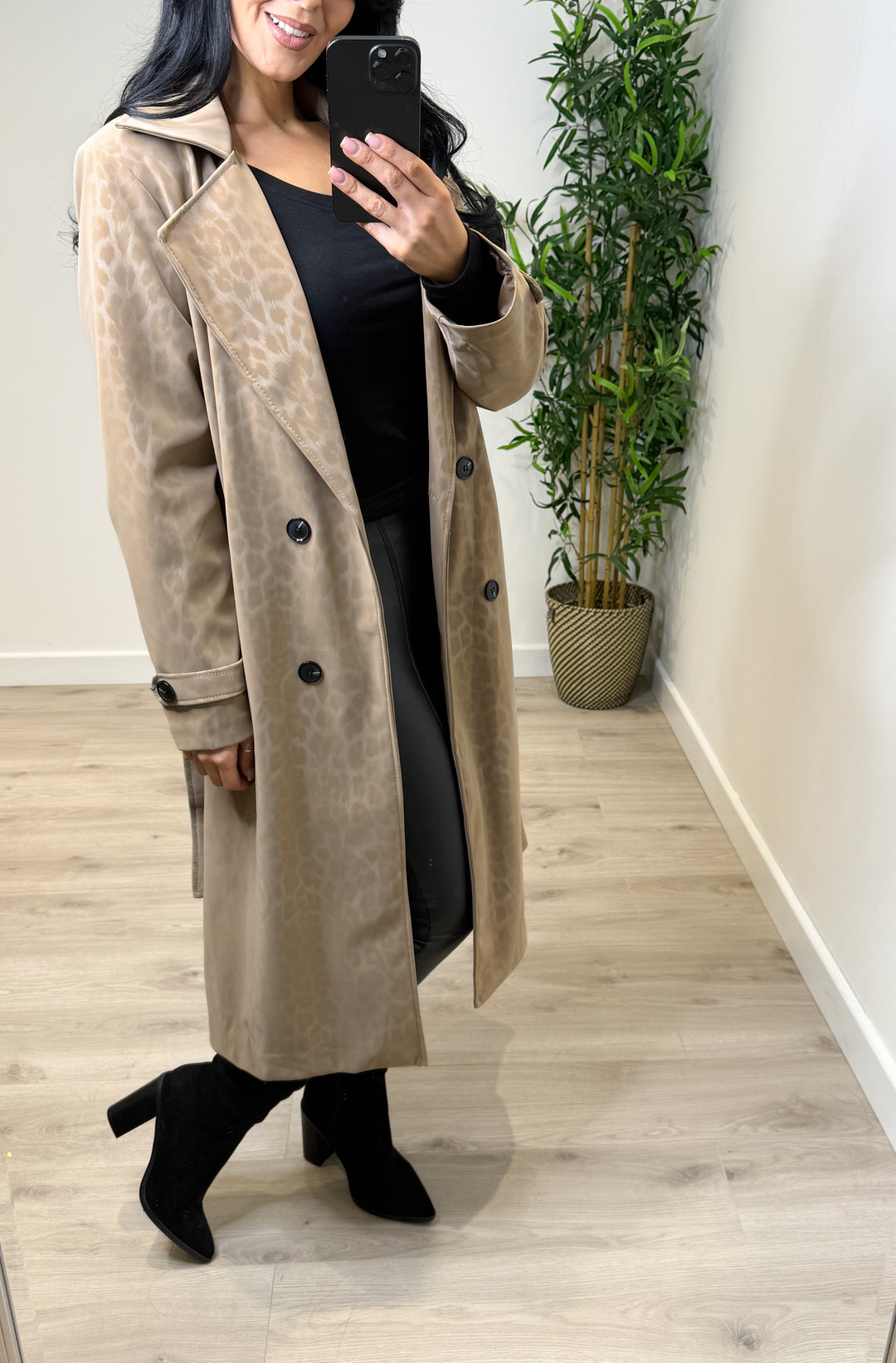 Natalie Leopard Jacket - Beige
