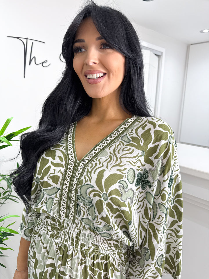 Ella Dress - Khaki Green