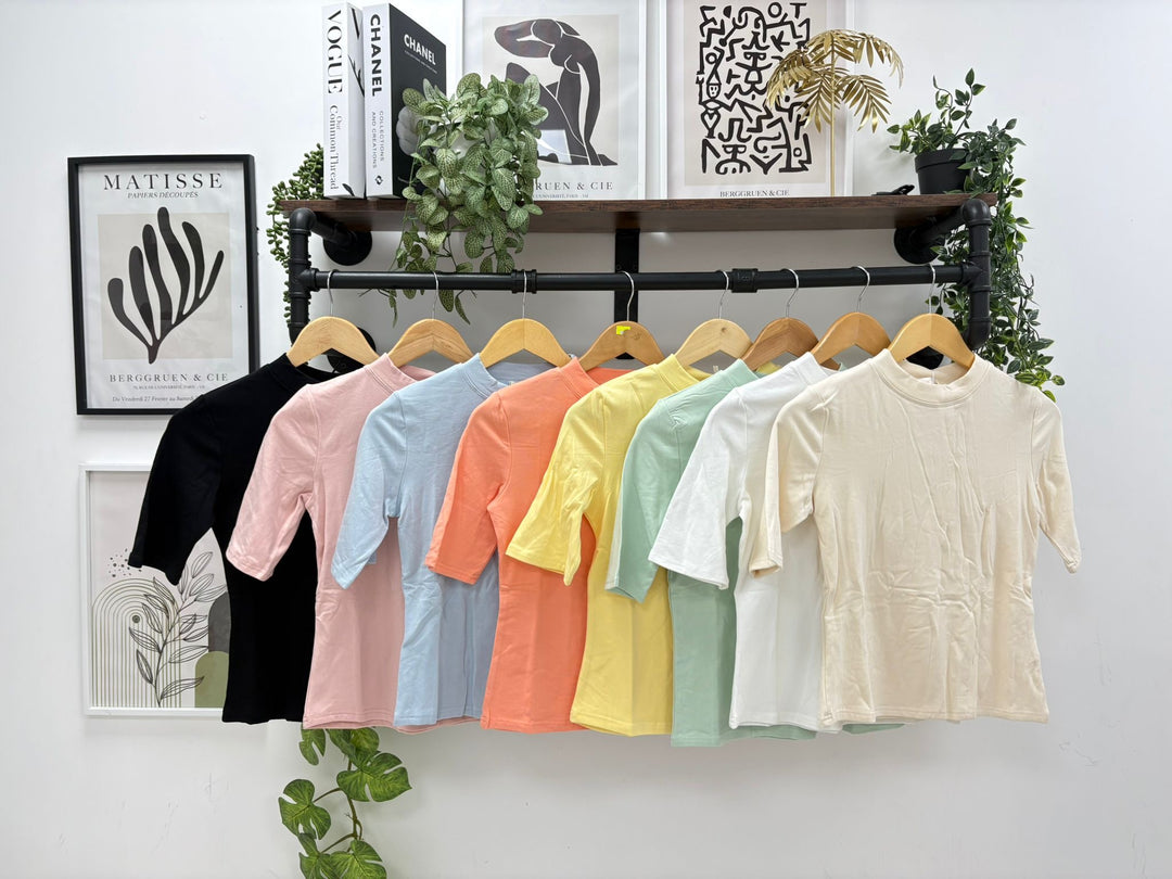 Cap Sleeve Basic Tshirt - White