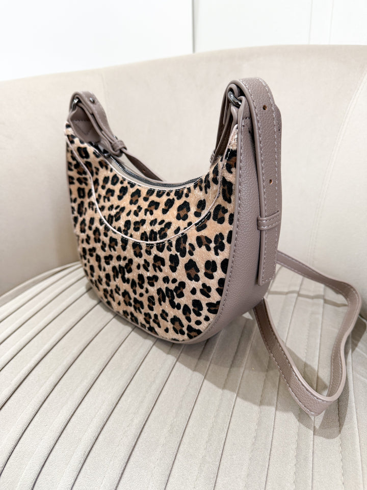 Leopard Boat Bag - Mocha