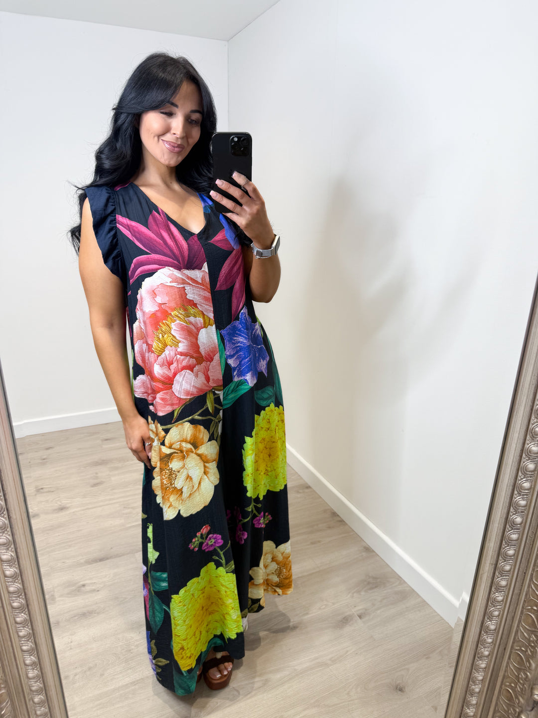 Flower Jumpsuit - Navy