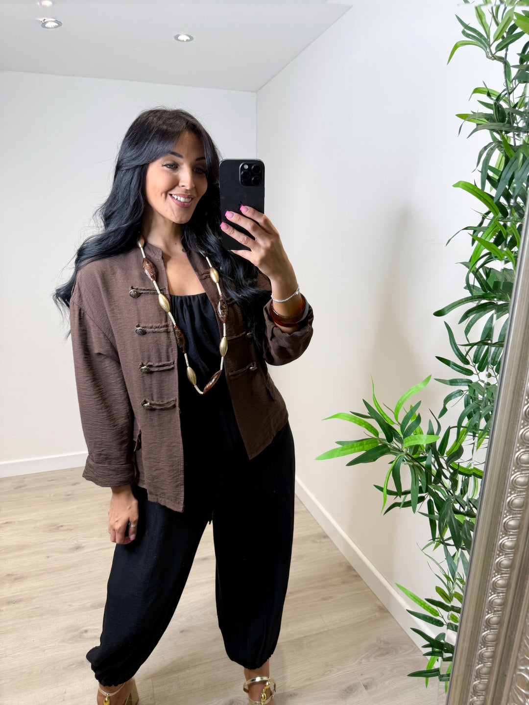 Lightweight Military Jacket - Chocolate